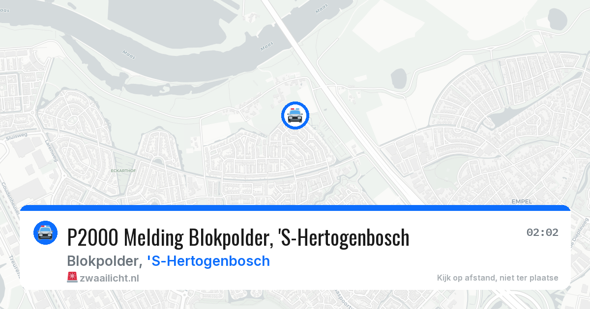 P2000 Melding Blokpolder, 'S-Hertogenbosch — 7 aug 2026