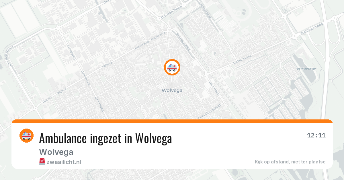 Ambulance ingezet in Wolvega — 25 jun 2026 | 🚨 Zwaailicht.nl