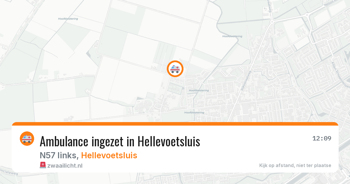 Ambulance ingezet in Hellevoetsluis — 13 aug 2026