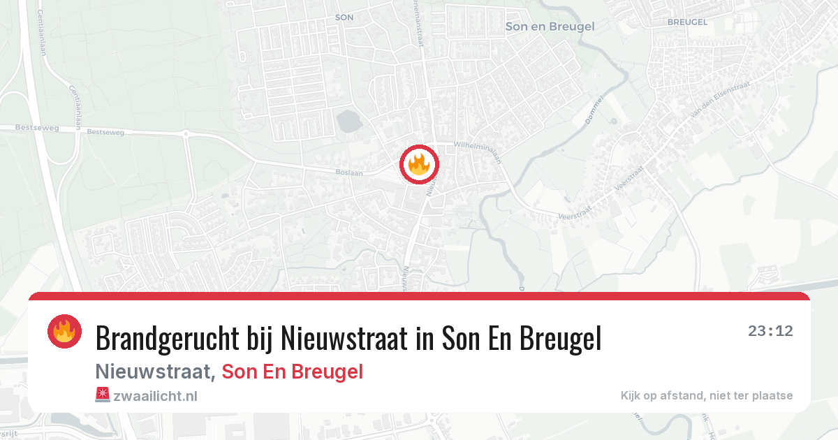 Brandgerucht bij Nieuwstraat in Son En Breugel — 31 jul 2026
