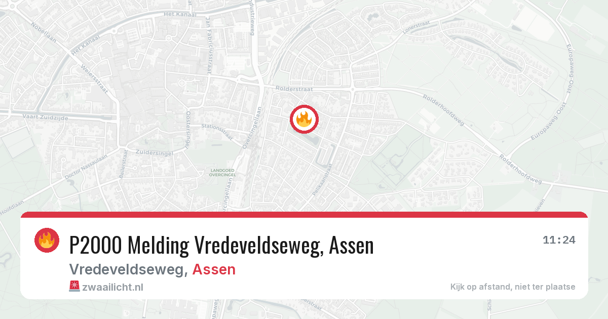P2000 Melding Vredeveldseweg, Assen — 27 jun 2026