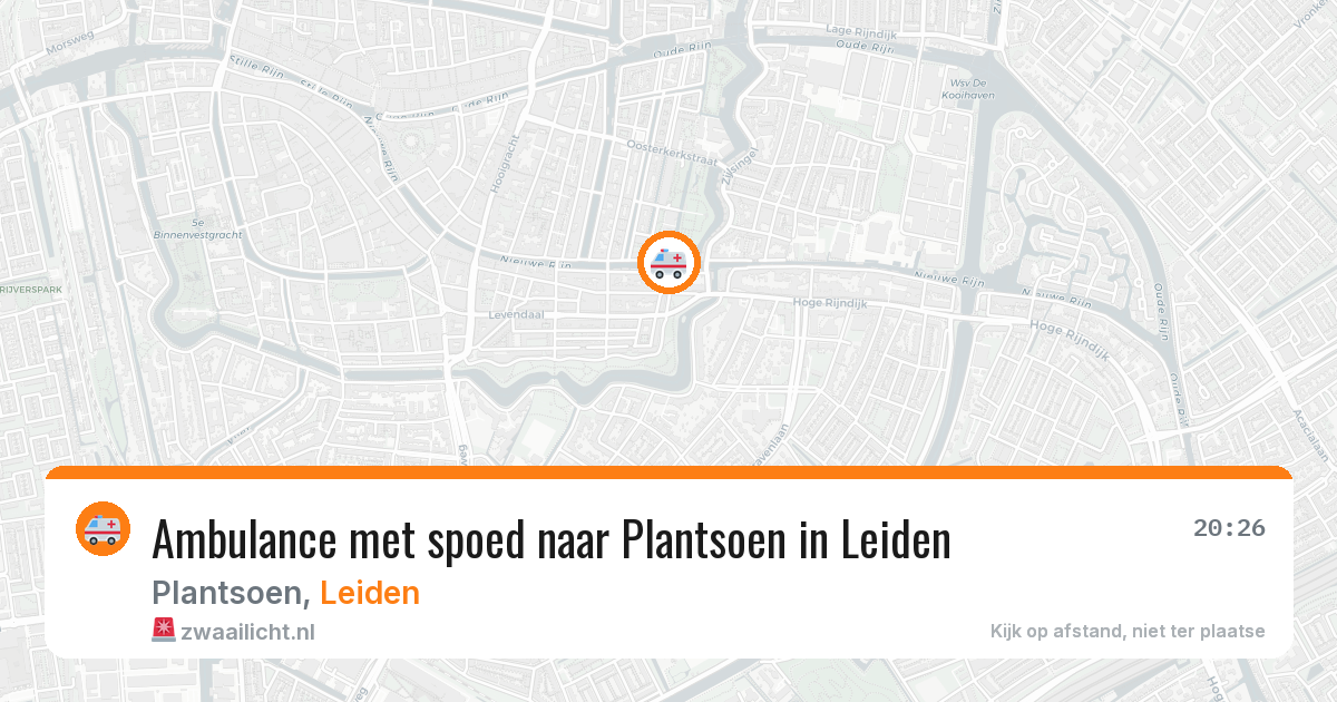Ambulance met spoed naar Plantsoen in Leiden — 23 mei 2026