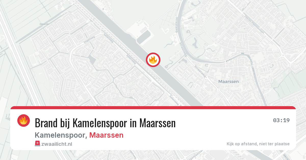 Brand bij Kamelenspoor in Maarssen — 28 jun 2026