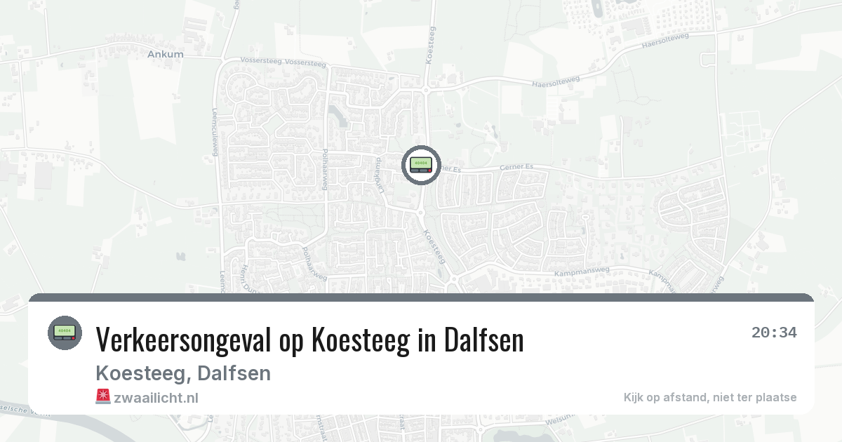 Verkeersongeval op Koesteeg in Dalfsen — 30 mei 2026