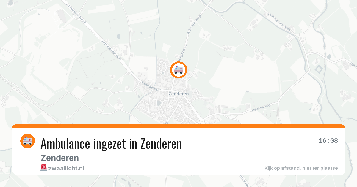 Ambulance ingezet in Zenderen — 24 jul 2026