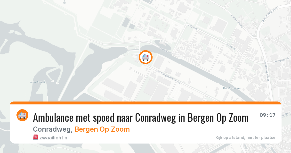 Ambulance met spoed naar Conradweg in Bergen Op Zoom — 7 apr 2026