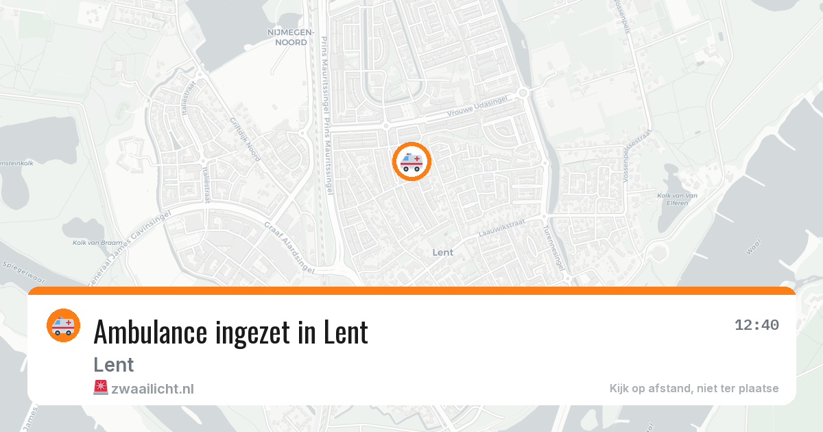 Ambulance ingezet in Lent — 27 mrt 2026