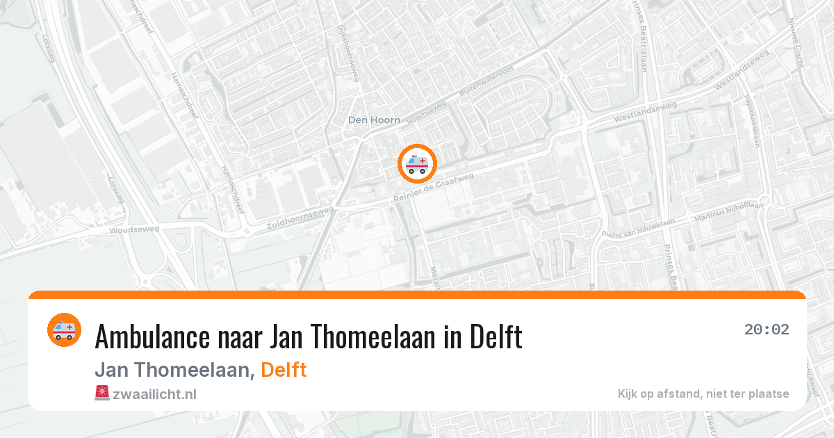 Ambulance naar Jan Thomeelaan in Delft — 3 apr 2026