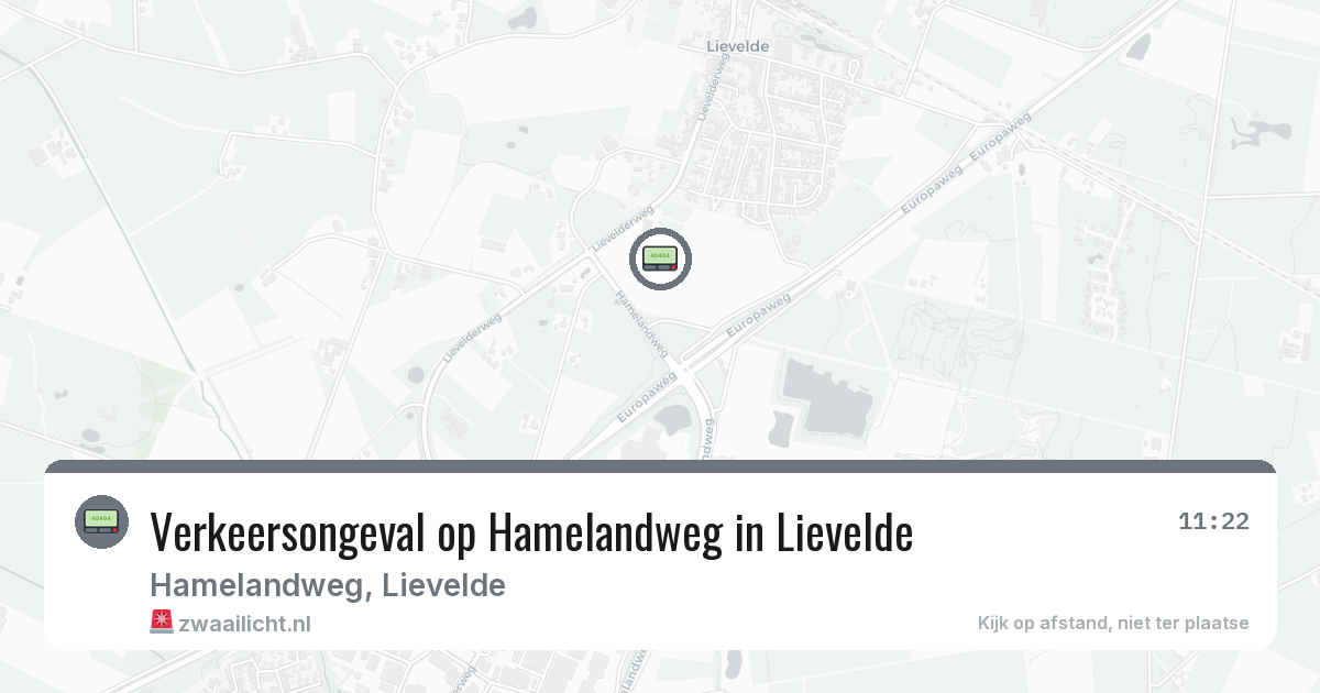 Verkeersongeval op Hamelandweg in Lievelde — 13 jun 2026