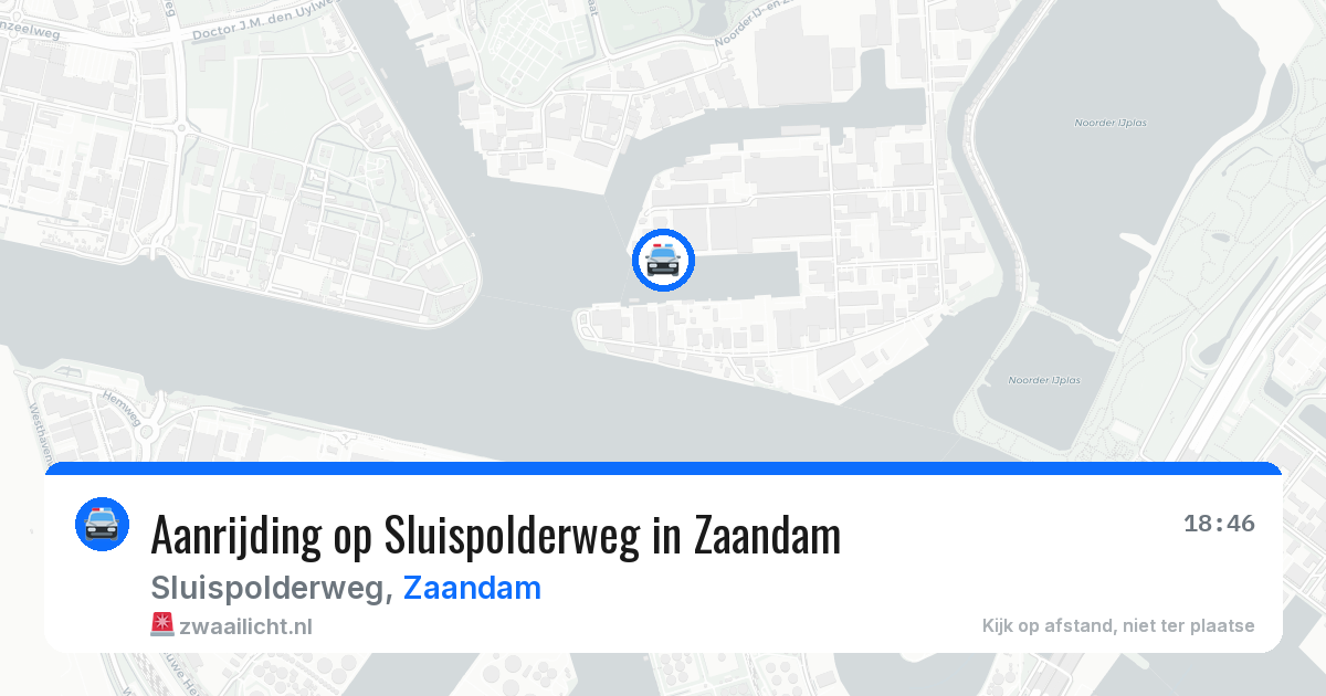 Aanrijding op Sluispolderweg in Zaandam — 19 mrt 2026