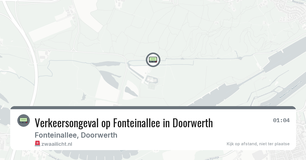 Verkeersongeval op Fonteinallee in Doorwerth — 20 mrt 2026
