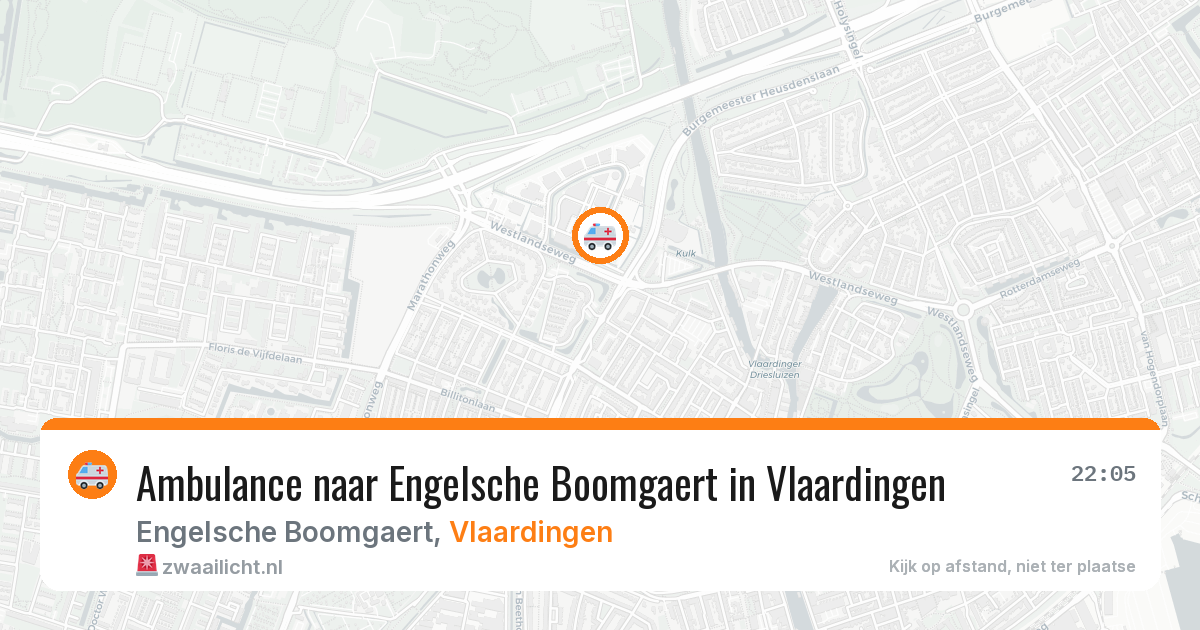 Ambulance naar Engelsche Boomgaert in Vlaardingen — 15 mrt 2026