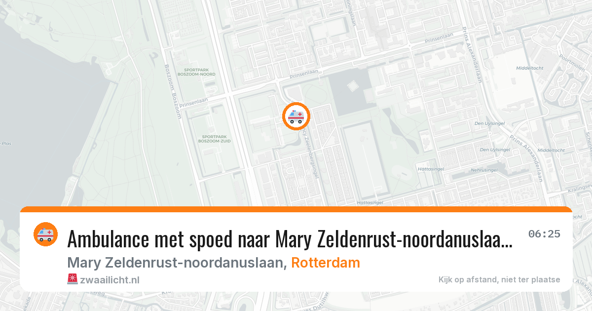 Ambulance met spoed naar Mary Zeldenrust-noordanuslaan in Rotterdam — 6 jun 2026