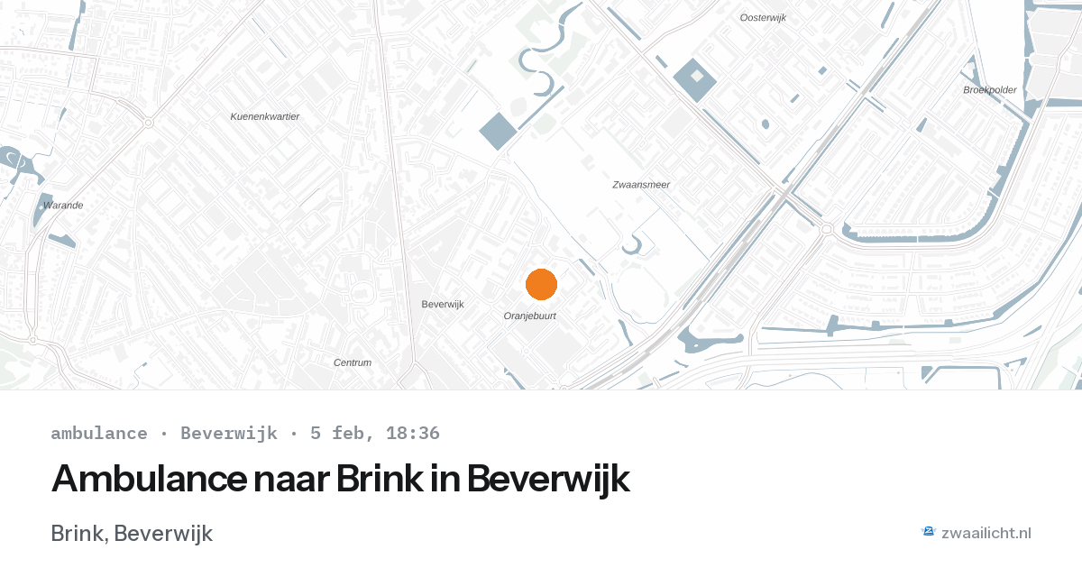 Ambulance naar Brink in Beverwijk — 5 feb 2026