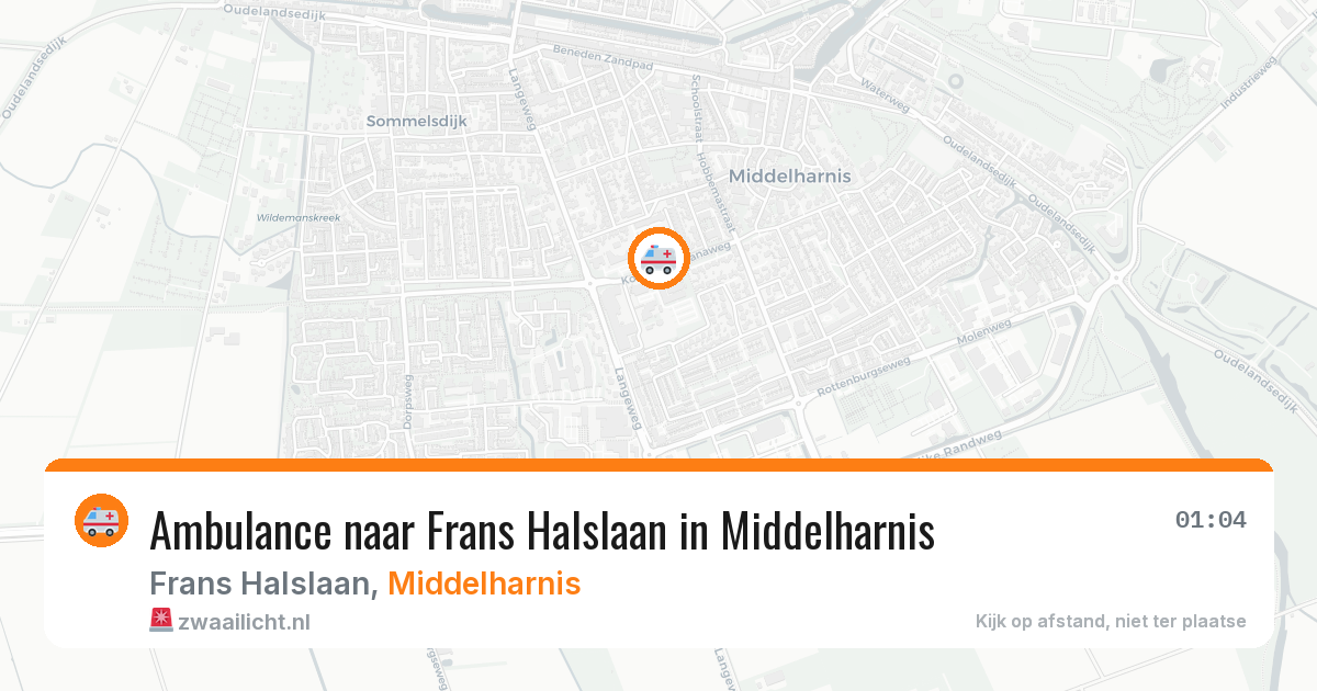 Ambulance naar Frans Halslaan in Middelharnis — 30 jul 2026