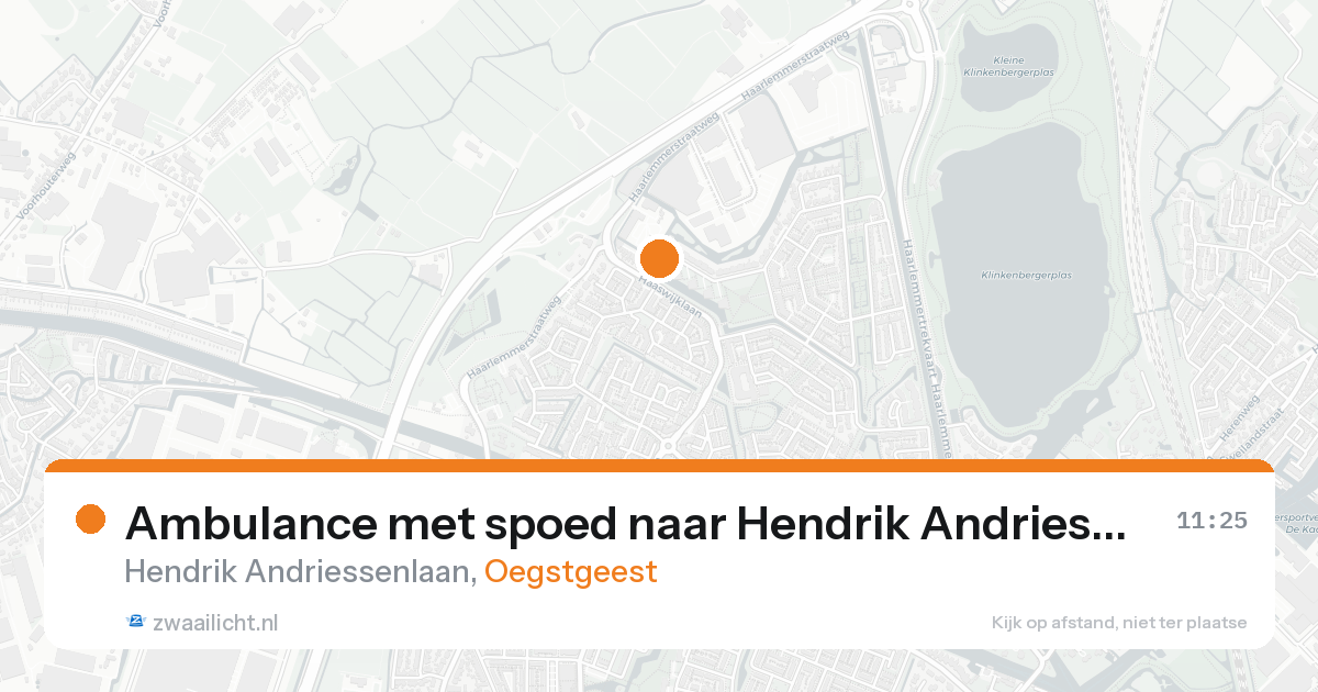Ambulance met spoed naar Hendrik Andriessenlaan in Oegstgeest — 17 aug 2026