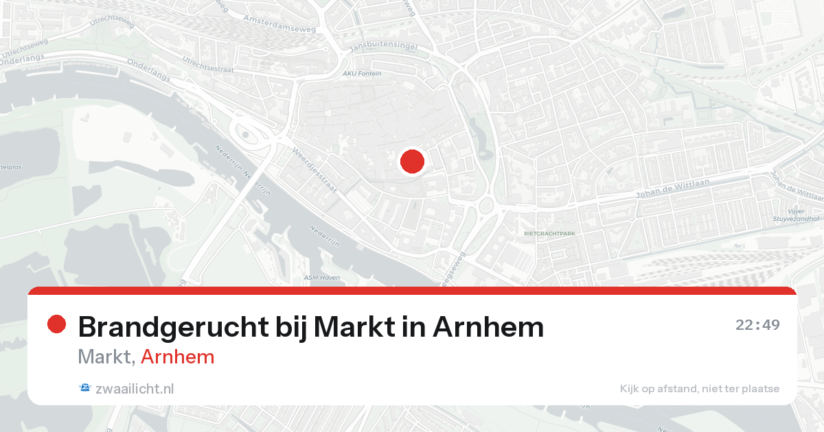 Brandgerucht bij Markt in Arnhem — 7 feb 2026
