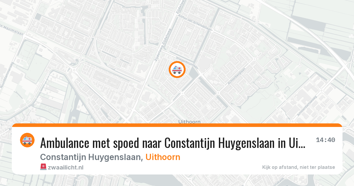 Ambulance met spoed naar Constantijn Huygenslaan in Uithoorn — 21 mrt 2026
