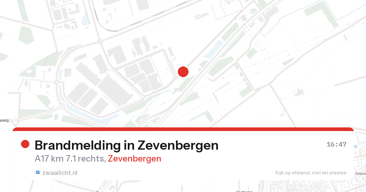 Brandmelding in Zevenbergen — 27 aug 2026