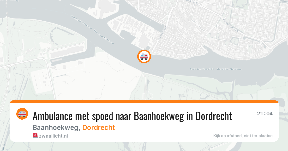 Ambulance met spoed naar Baanhoekweg in Dordrecht — 19 mei 2026