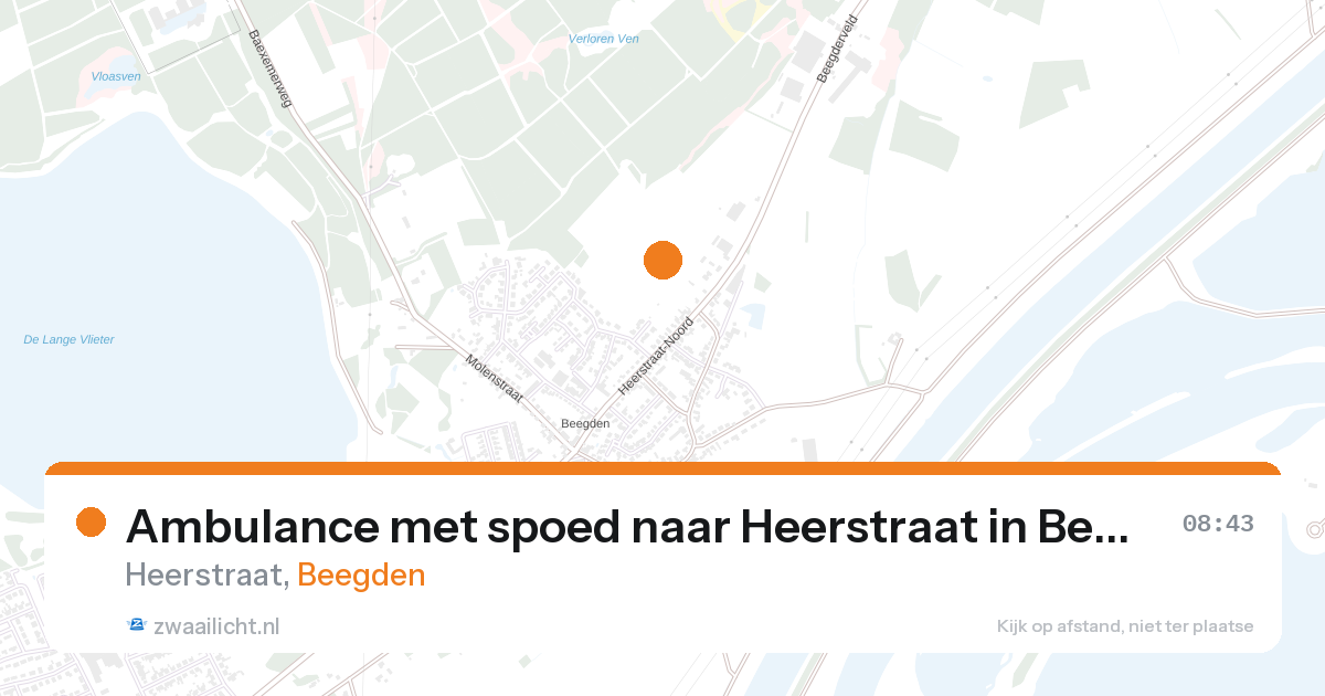 Ambulance met spoed naar Heerstraat in Beegden — 19 aug 2026
