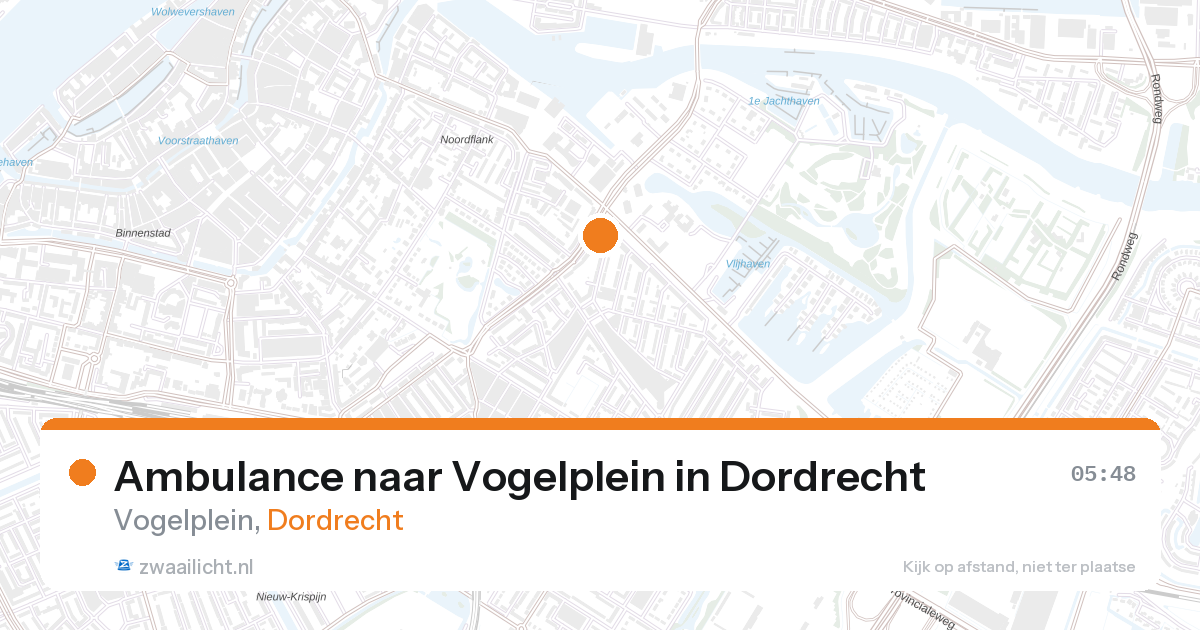 Ambulance naar Vogelplein in Dordrecht — 28 aug 2026