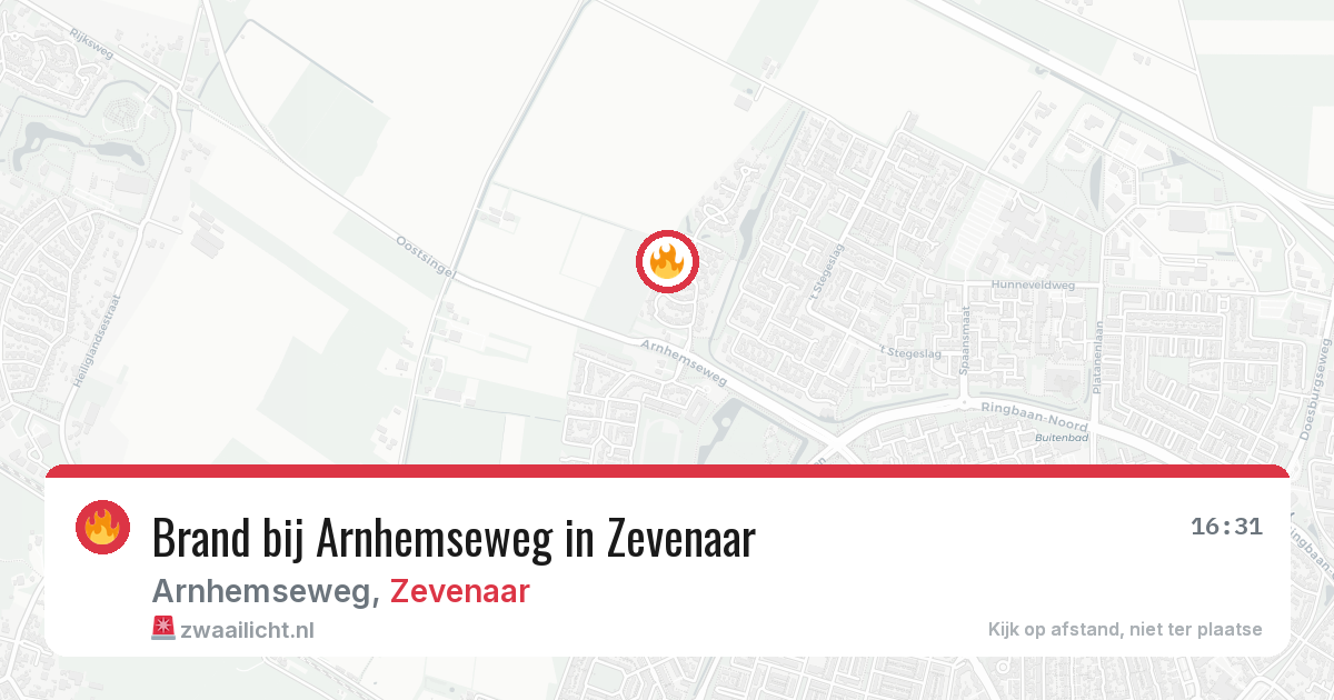 Brand bij Arnhemseweg in Zevenaar — 9 aug 2026