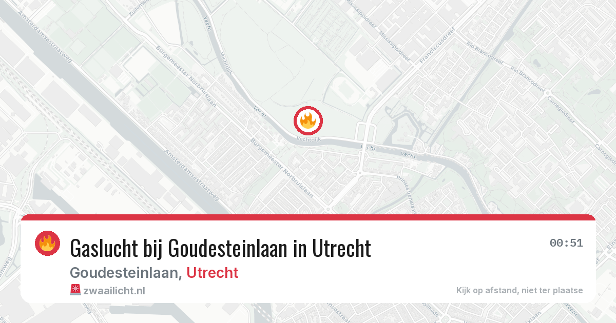 Gaslucht bij Goudesteinlaan in Utrecht — 27 jul 2026