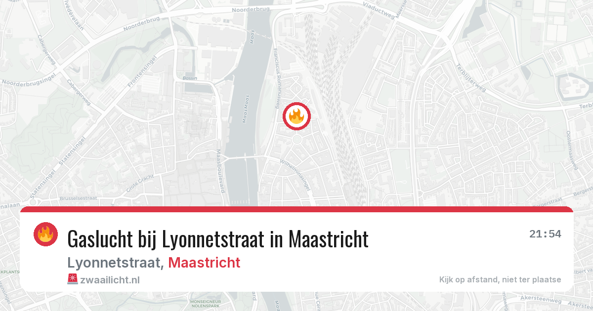 Gaslucht bij Lyonnetstraat in Maastricht — 22 mrt 2026