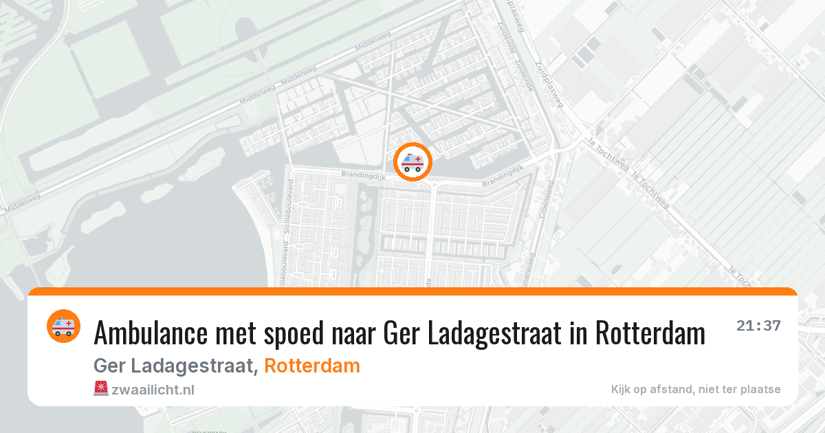 Ambulance met spoed naar Ger Ladagestraat in Rotterdam — 28 jul 2026