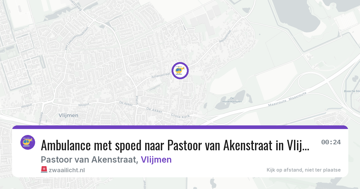 Ambulance met spoed naar Pastoor van Akenstraat in Vlijmen — 18 apr 2026