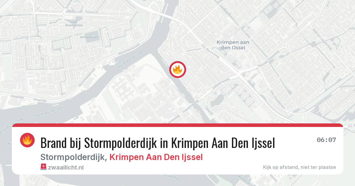 Brand bij Stormpolderdijk in Krimpen Aan Den Ijssel — 17 jun 2026