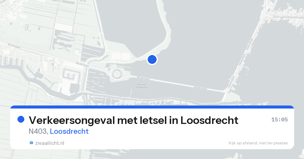 Verkeersongeval met letsel in Loosdrecht — 23 aug 2026