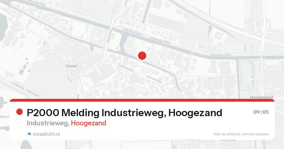 P2000 Melding Industrieweg, Hoogezand — 14 aug 2026
