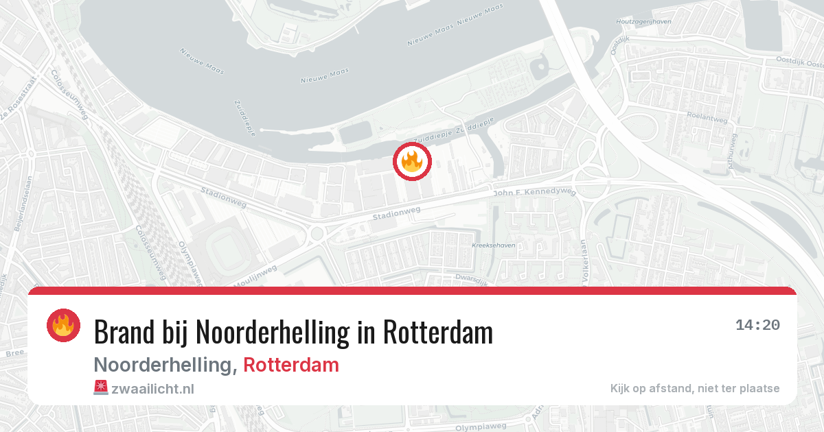 Brand bij Noorderhelling in Rotterdam — 7 jun 2026