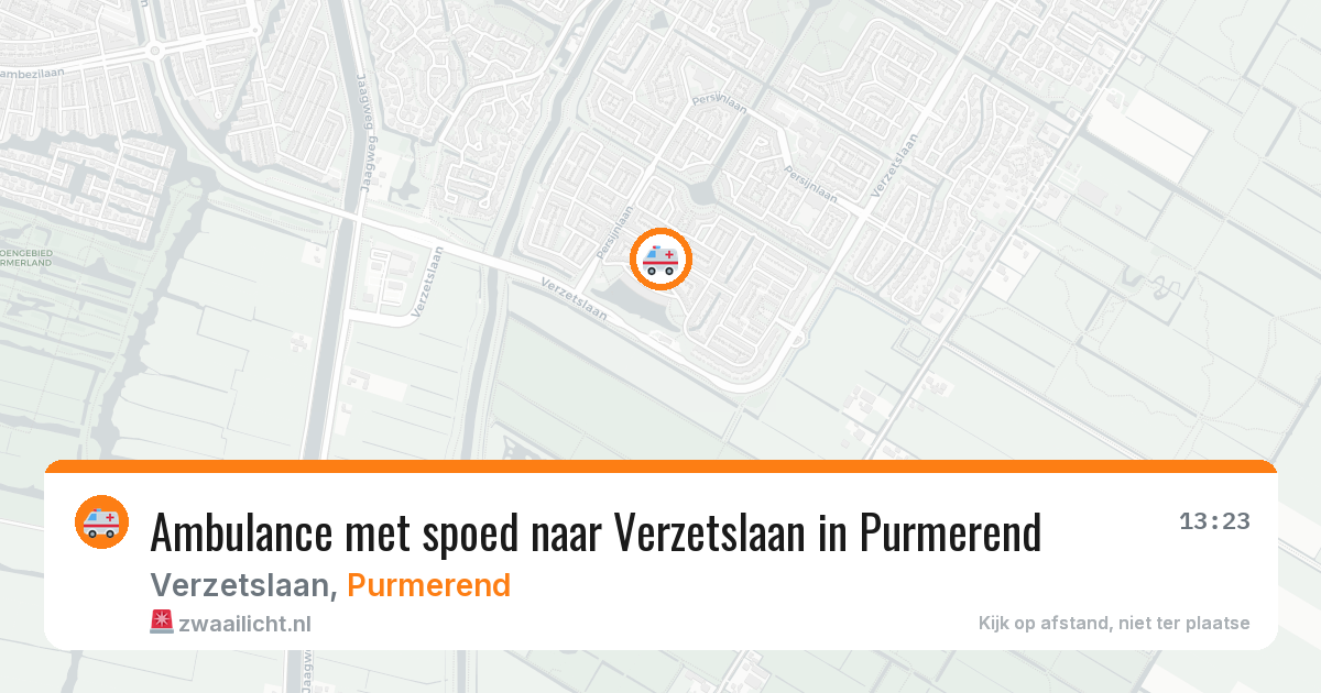 Ambulance met spoed naar Verzetslaan in Purmerend — 26 mrt 2026