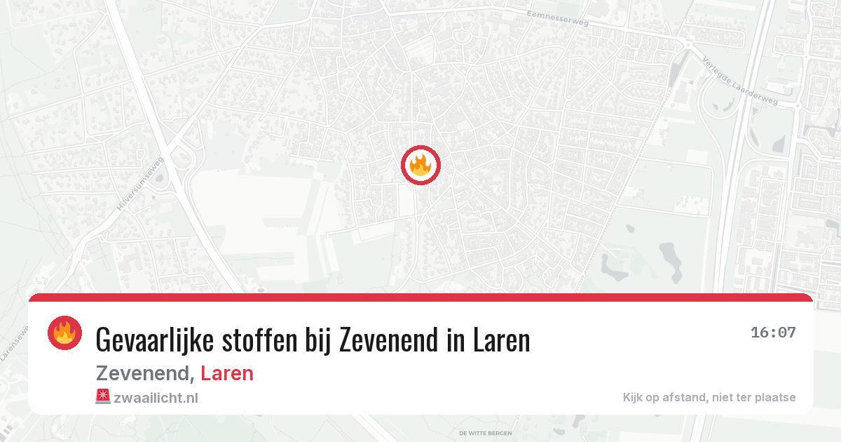 Gevaarlijke stoffen bij Zevenend in Laren — 19 jun 2026