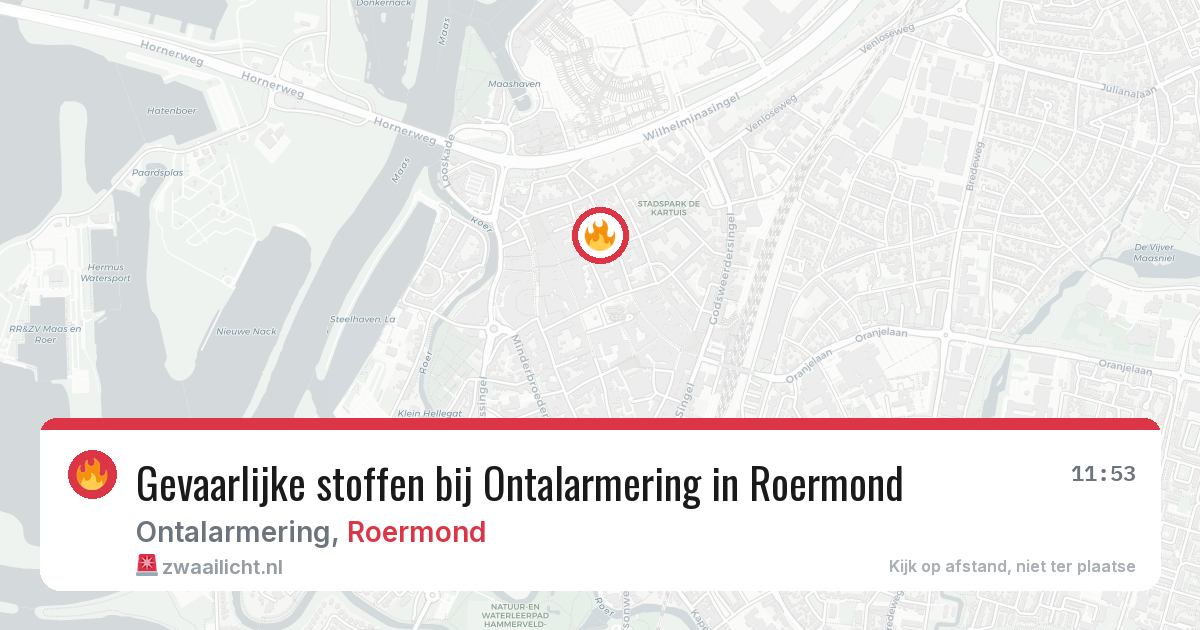 Gevaarlijke stoffen bij Ontalarmering in Roermond — 29 jun 2026