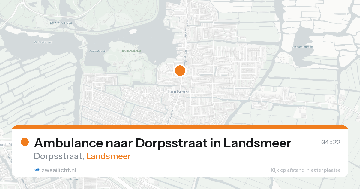 Ambulance naar Dorpsstraat in Landsmeer — 4 jun 2026