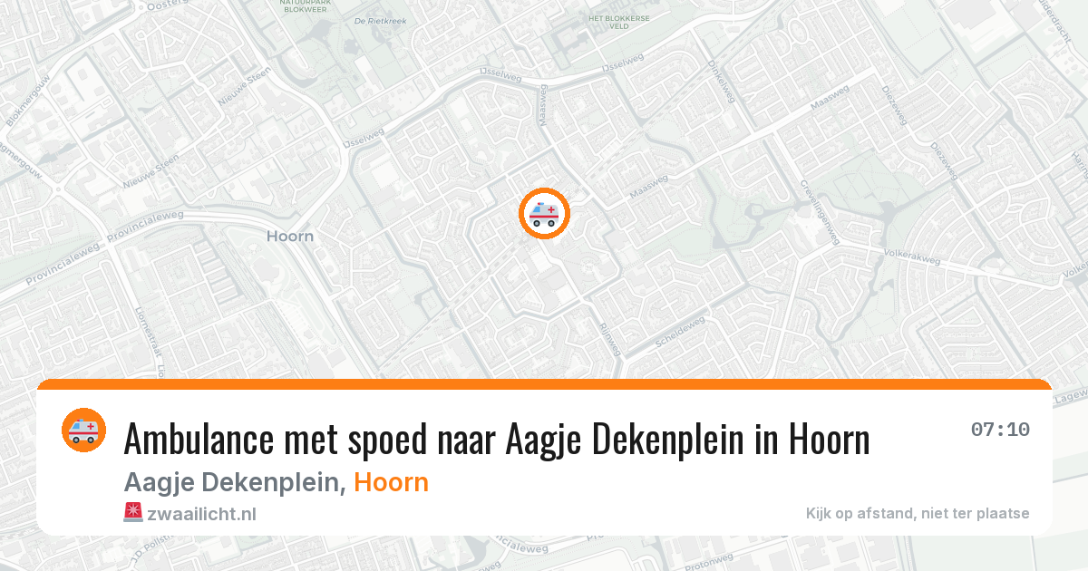 Ambulance met spoed naar Aagje Dekenplein in Hoorn — 26 mei 2026
