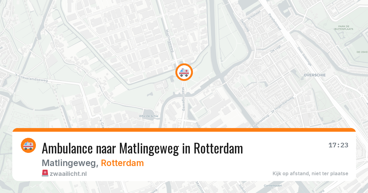 Ambulance naar Matlingeweg in Rotterdam — 10 aug 2026