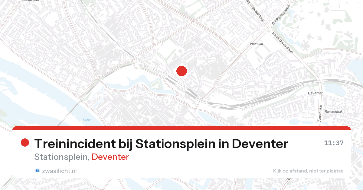 Treinincident bij Stationsplein in Deventer — 28 aug 2026
