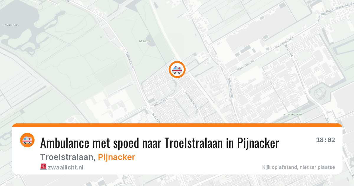 Ambulance met spoed naar Troelstralaan in Pijnacker — 17 jul 2026