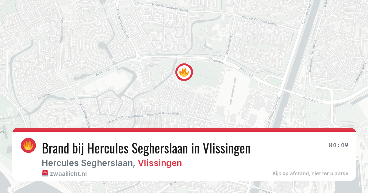 Brand bij Hercules Segherslaan in Vlissingen — 28 jul 2026