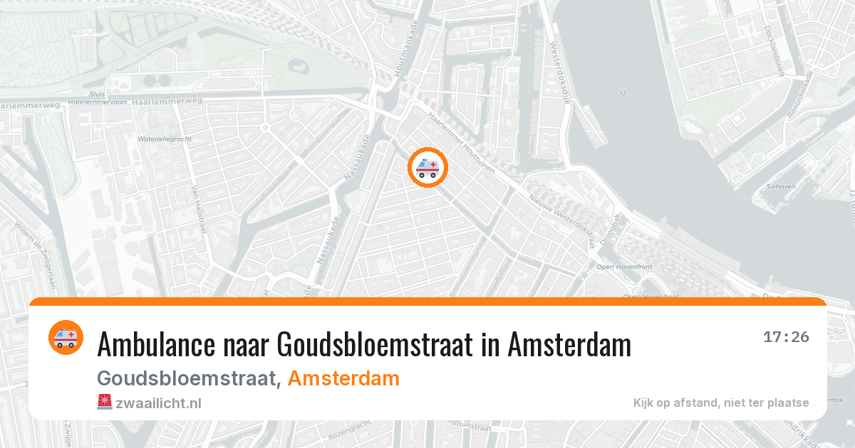 Ambulance naar Goudsbloemstraat in Amsterdam — 7 aug 2026