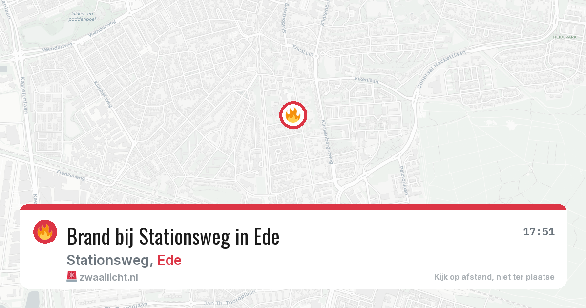 Brand bij Stationsweg in Ede — 28 jun 2026