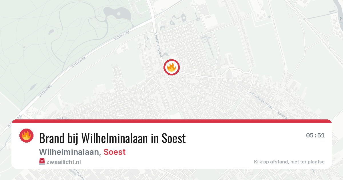 Brand bij Wilhelminalaan in Soest — 28 jun 2026