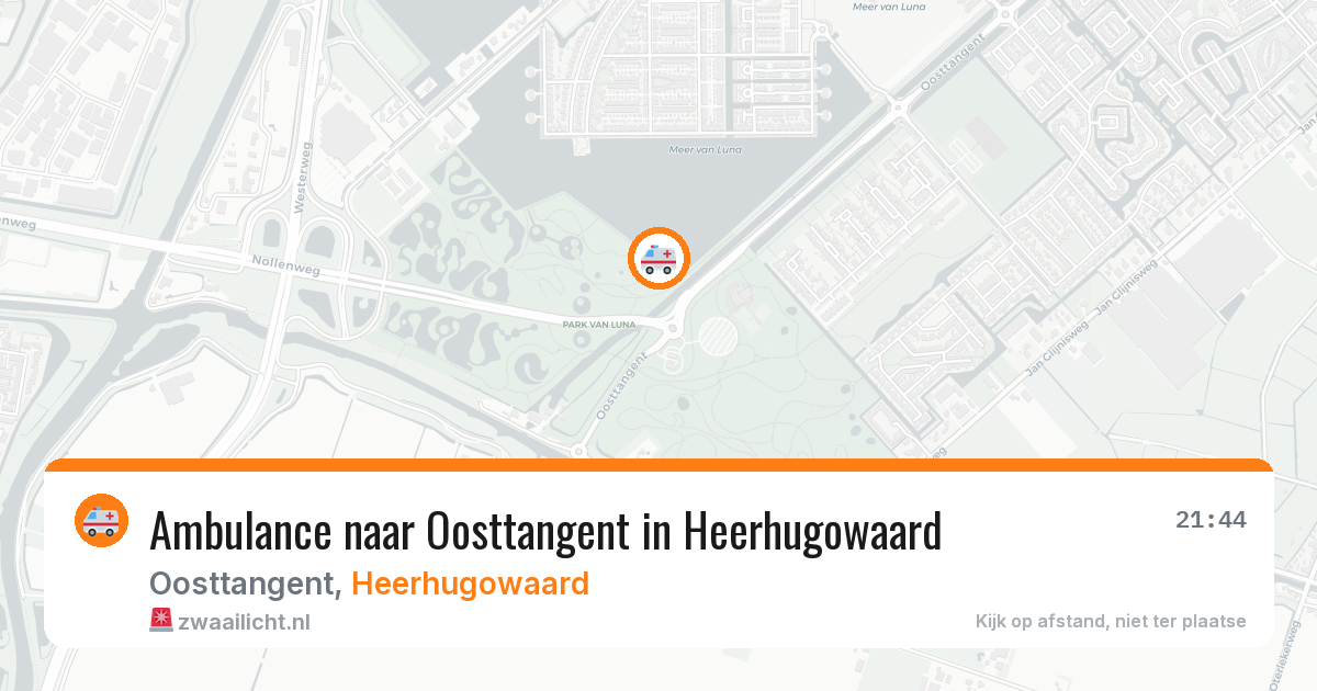 Ambulance naar Oosttangent in Heerhugowaard — 21 apr 2026
