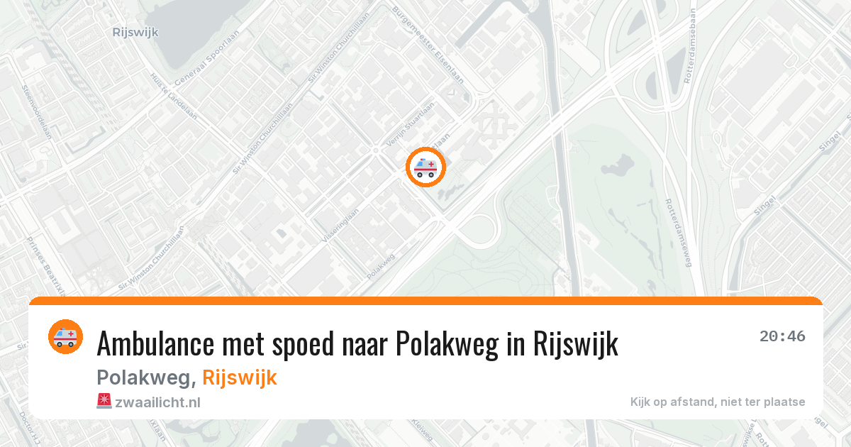 Ambulance met spoed naar Polakweg in Rijswijk — 18 jul 2026