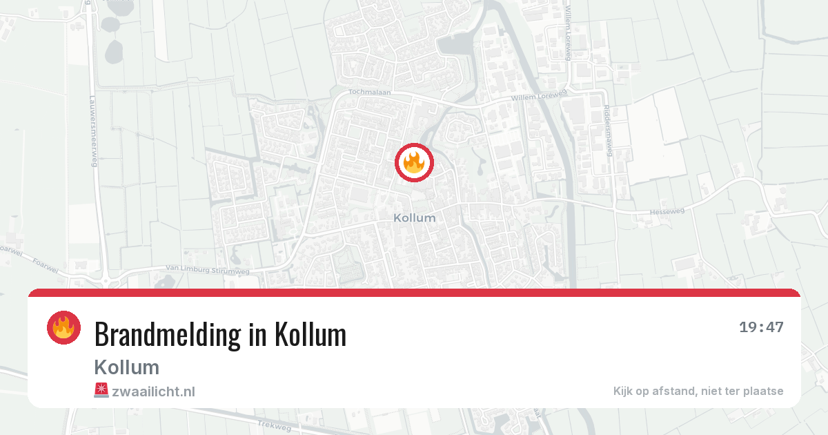 Brandmelding in Kollum — 28 jun 2026